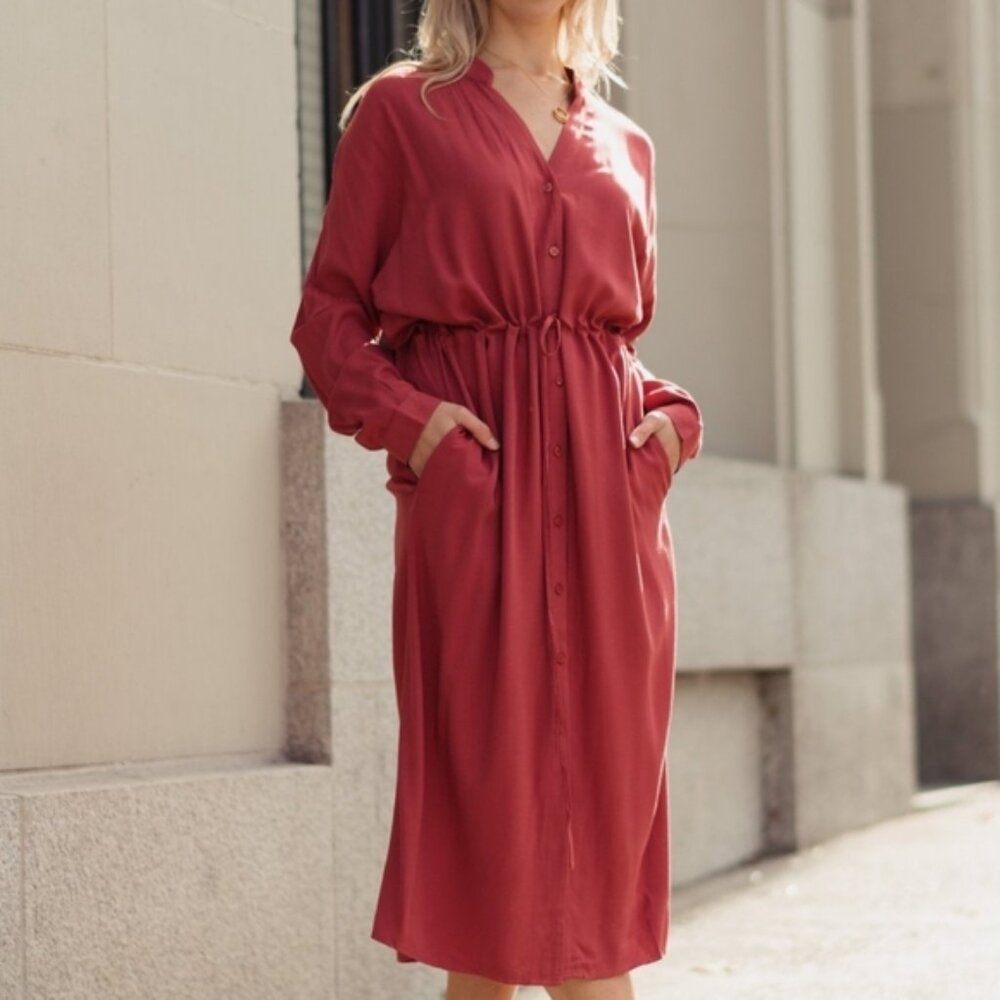 Okakie Button Up Shirt Dress S